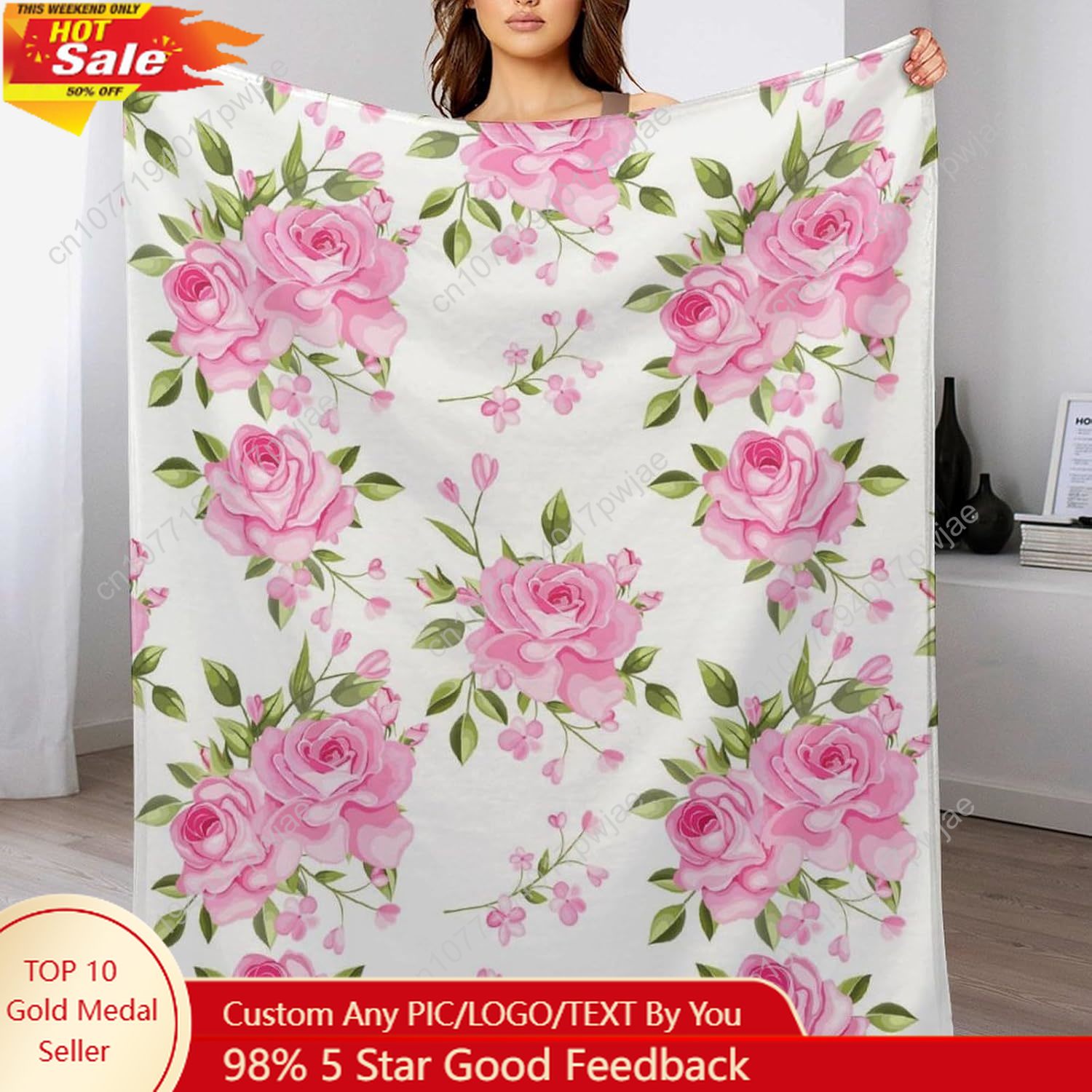Flor rosa lance cobertor decor - Quality Home Textiles avaliação e preço